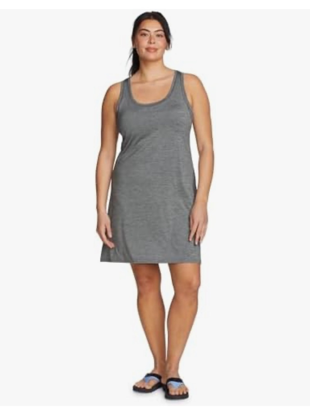 Eddie Bauer Women's Resolution Tank Dress dark smoke grey NEW NWT size XS